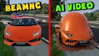 BeamNG vs. AI Video / Realistic Car Crashes
