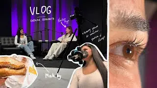 Съемка подкаста с Настей Мур, ламинирование ресниц/ vlog