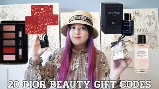 20 Dior Beauty Gift Codes - LNY Red Envelope, Miniature Eyeshadow Lipstick Palette, Holiday Cracker