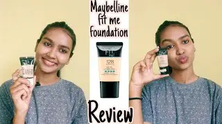 Maybelline fit me foundation review | Warm nude 128 | fit me foundation demo |
