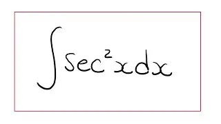 Integral of sec^2(x)