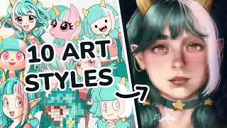 I Drew in 10 Different Art Styles