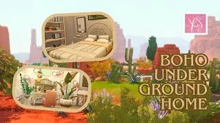 boho underground home // the sims 4 speed build