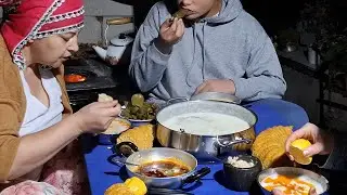 İŞKEMBE ÇORBASI  ACILI BİBER TURŞUSU MISIR UNLU EV EKMEĞİ KUZİNEDE HEPŞİ EFSANE İSTABUL KAR ‼️‼️