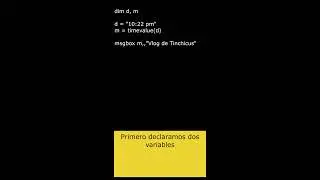 Tips rapidos en VBscript / timevalue 