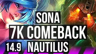 SONA & Varus vs NAUTILUS & Jinx (SUP) | 3/1/22, 7k comeback, Rank 7 Sona | KR Master | 14.9