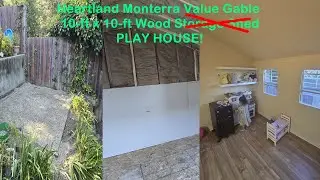 I Turned a 10 x 10 Shed Kit Into A Game Room! Heartland Value Gable Shed