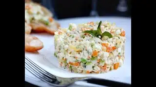 САЛАТ ОЛИВЬЕ ВКУСНЫЙ ДОМАШНИЙ РЕЦЕПТ OLIVIER RECIPE ENGLISH SUBTITLES