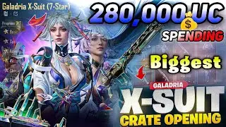 ₹250,000 UC !🤑 on Galadria X-Suit & Mg3 MAX OUT 🔥 || New Galadria X Suit Crate Opening - 7 Star ✨🥵