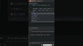 Email split(Username & Domain) in Python, index method
