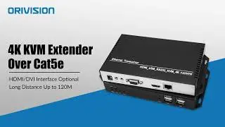 ORIVISION 120M 4K@30Hz HDMI/DVI KVM Extender Over Cat5e
