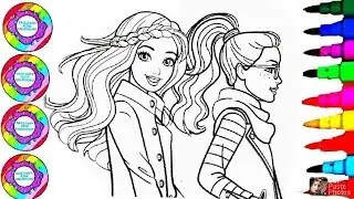 How to Color Barbie Sunny Skies 2019 Coloring Book Video