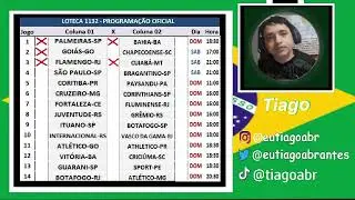 PROGRAMAÇÃO DA LOTECA COM PALPITES CONCURSO 1132