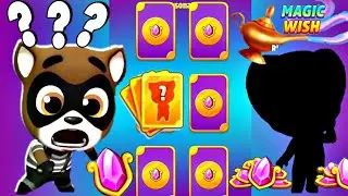 Talking Tom Gold Run MAGIC WISH Event Lucky Card Carnival Angela VS RACCOON BOSS FIGHT GAMEPLAY