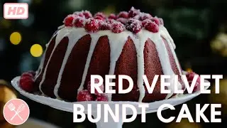 Red Velvet Bundt Cake with Cream Cheese Glaze (Christmas Recipe!)