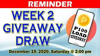 THE THIRD WAVE - P100 Cellphone Load Giveaway Week 2 Reminder (December 19, 2020 at 2 pm)