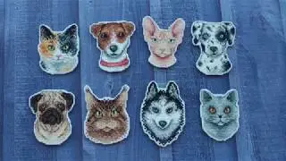 Магниты кошки от Жар-птица. От распаковки до готовой работы.