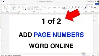 How To Add Page 1 of 2 In Word 365 [ Online ]