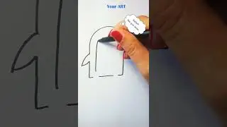 Cool penguin Easy drawing