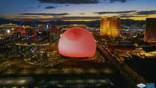 MSG Las Vegas Sphere opens the new Milk Bar // Drone View 🍈 Blender Motion Tracking VFX NipSlip meme