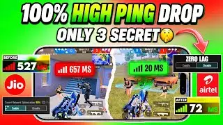 Ping Drop Guaranteed🚀, BGMI Ping Problem Fixed, Zero Lag, 20ms Secret🤫Setting, High Ping Solution