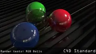 Render Tests:  RGB Balls - C4D internal