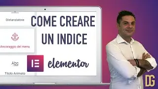 come aggiungere il widget ancora per creare un indice su elementor