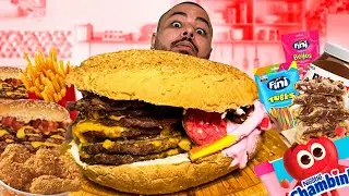 SANDUICHE GIGANTE METADE DOCE E METADE SALGADO | ESPECIAL DIA DAS CRIANÇAS