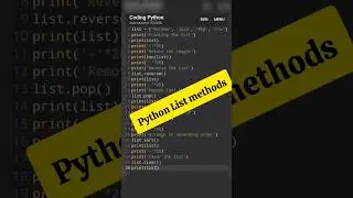 Python list methods 