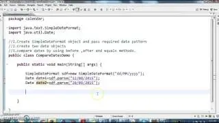 How to compare dates by using date class methods in java?