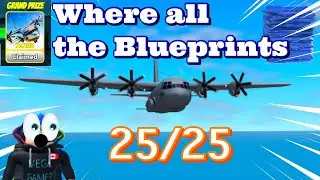 WHERE TO FIND ALL THE BLUEPART LOCATIONS FOR THE AC130 ON MILITARY TYCOON ROBLOX
