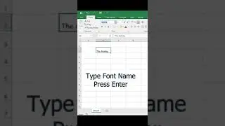 Change Font Name Quickly in Excel