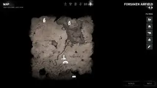THE LONG DARK: Cartographic map of Forsaken Airfield