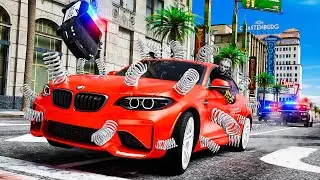 Using Bouncy Car To Escape Cops in GTA 5 RP