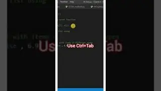 VS Code Shortcuts | How to switch tabs using shortcuts | Shortcuts video 4