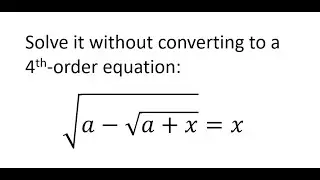Have you heard about quartic formula? Avoid it.