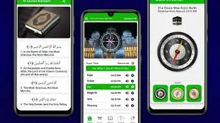 Prayer Times With Qibla Direction Finder