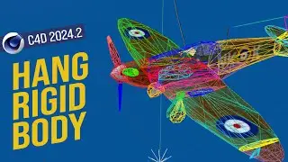 Hanging Rigid Body in Cinema 4D 2024.2