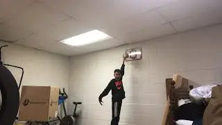Playing mini basketball