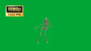 Esqueleto bailando thriller Michael Jackson pantalla verde - Skeleton dancing thriller green screen