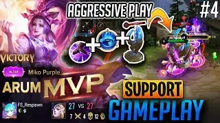 AoV | Arena of Valor | Arum Support Gameplay #4 Arum Aggressive Play🔥| Build | Arcana
