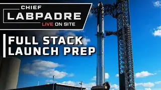 Super Heavy 25-9 Stacked And Preparing For Launch Rehearsal Live With Chief - 2023-10-17