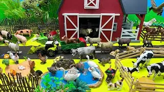 Diorama Mini Farm World | Cow Horse Chicken Goat Alpaca