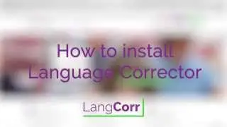 Language Corrector installation instructions
