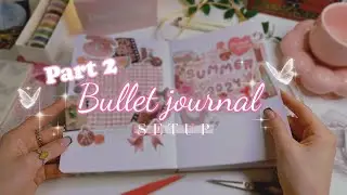 2024 Bullet Journal Setup🩷 | plan with me 🌸chill vibes 🎶