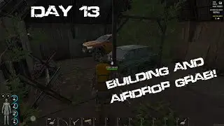 SCUM Game Day 13, Building and Grab an Airdrop! 