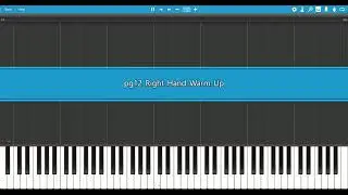 Alfred All-in-One Adult Book level 1, page 12 Right Hand Warm Up   :: Synthesia MIDI File
