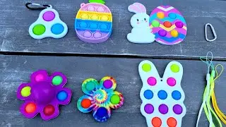Fidget Pop it Spinner Toys Set Unboxing  No Talking AMSR