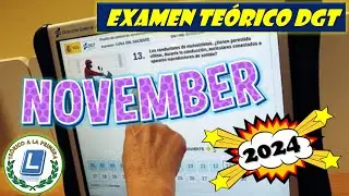EXAMEN TEÓRICO DGT - NOVIEMBRE 2024