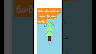 here we draw an tree using turtle programming. |